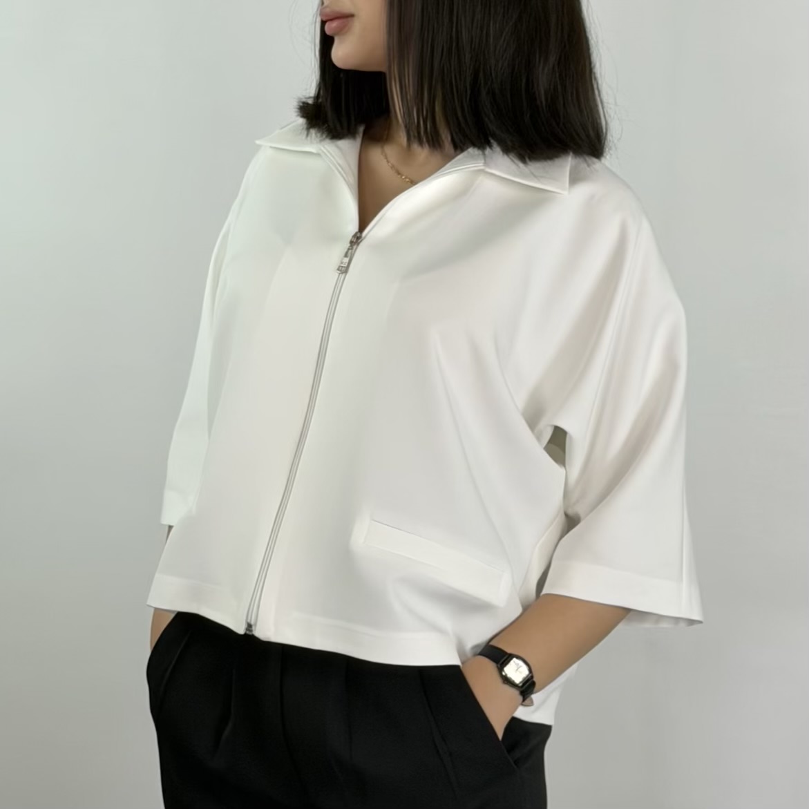 کراپ کت روبی سفید
